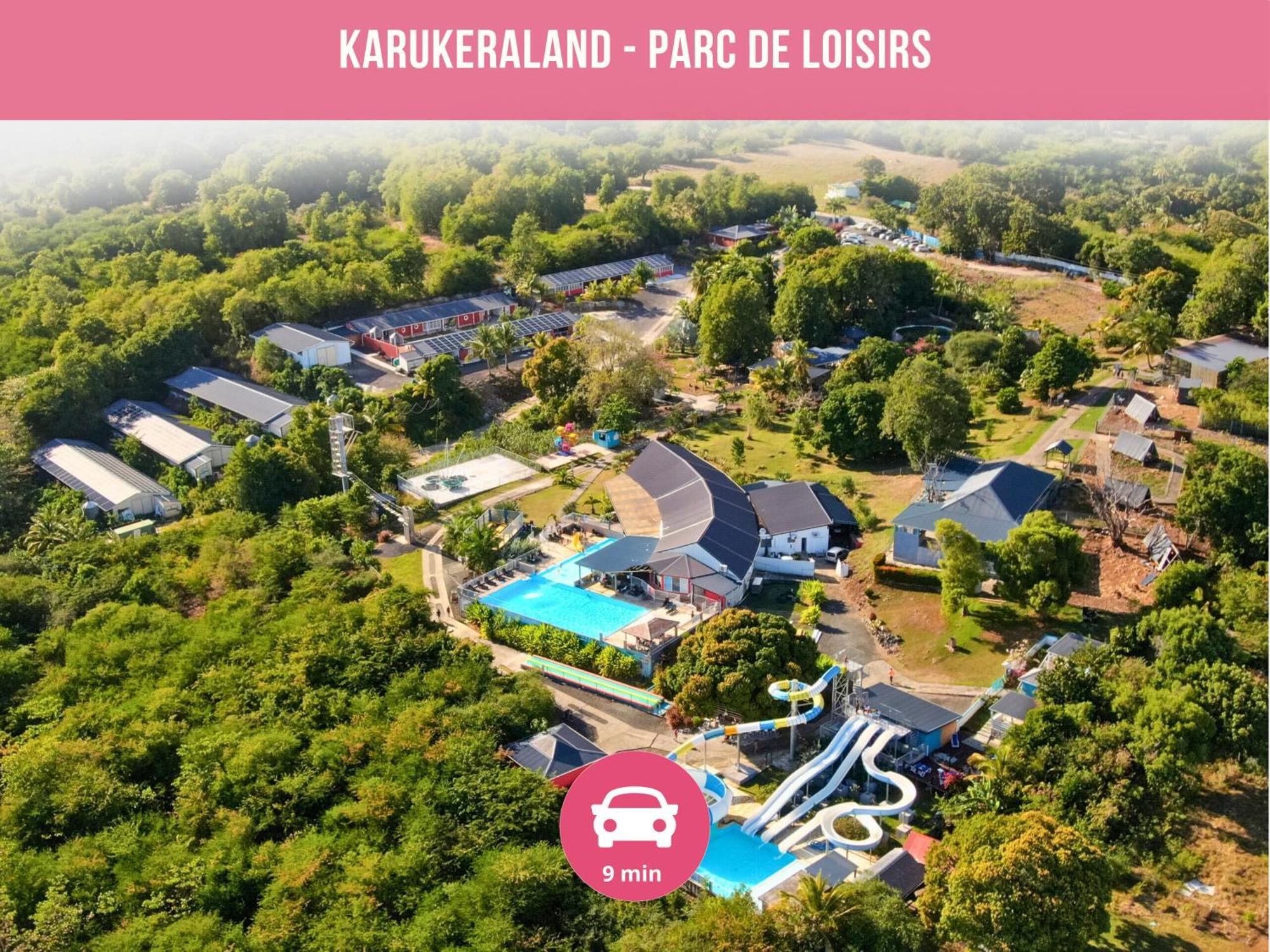 Le Sable Bleu - Evasion Tropicale A Sainte-Anne - Plage 5Min - Piscine - Parking - Logement Climatise - Vue Sur Les Palmiers - Parfait Pour Sejours En Famille Ou Entre Amis Luaran gambar